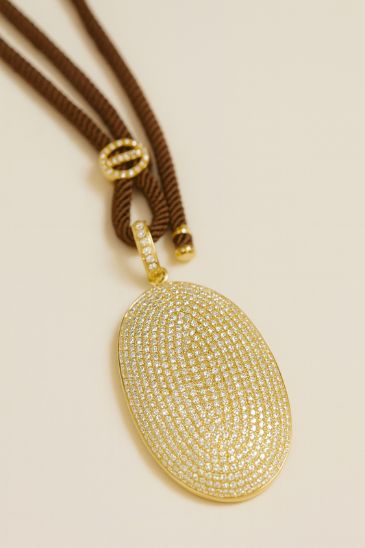 Aureus Medallion Diamond Necklace