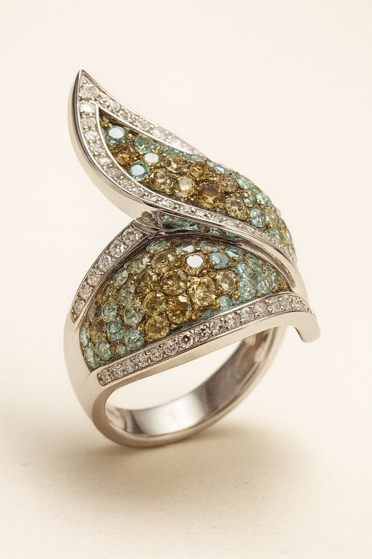 Loretta Leaf Diamond Ring