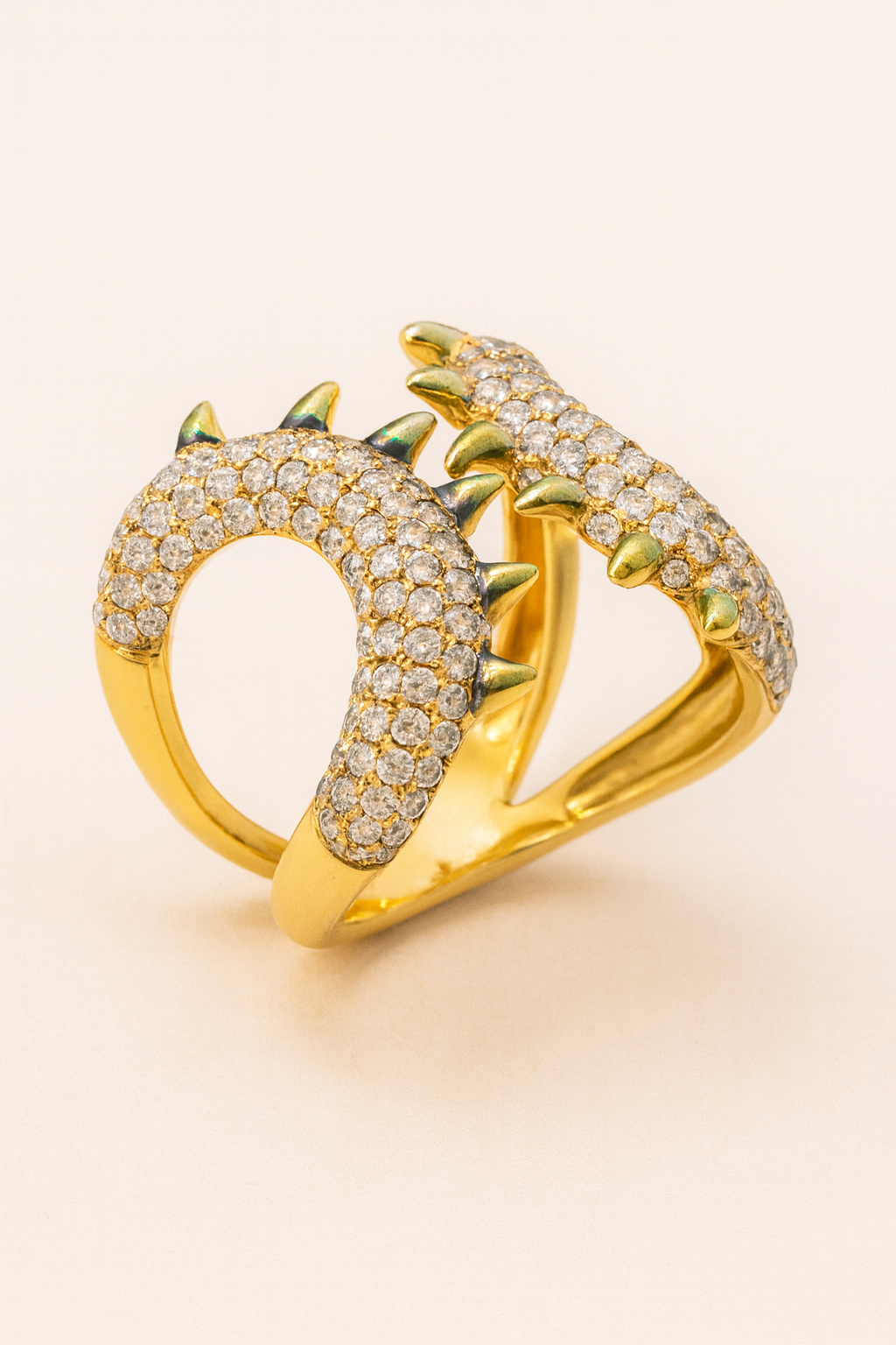 Golden Talon Diamond Ring