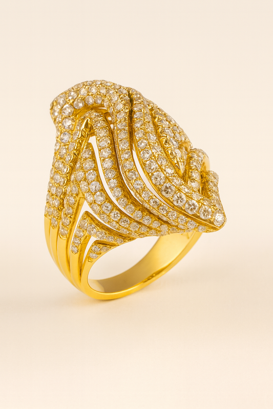 Yvette Golden Cascade Diamond Ring