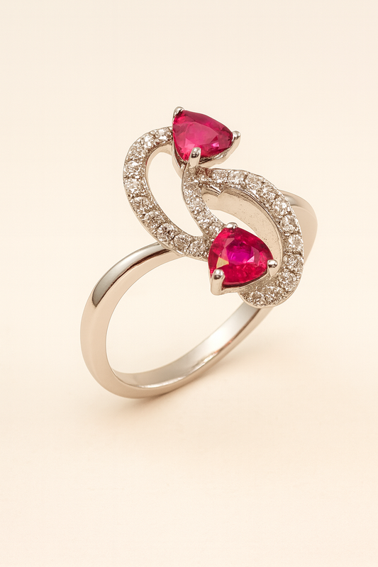 Camelia Eternal Embrace Ruby Ring