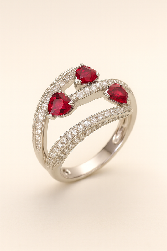 Trilight Ruby Diamond Ring