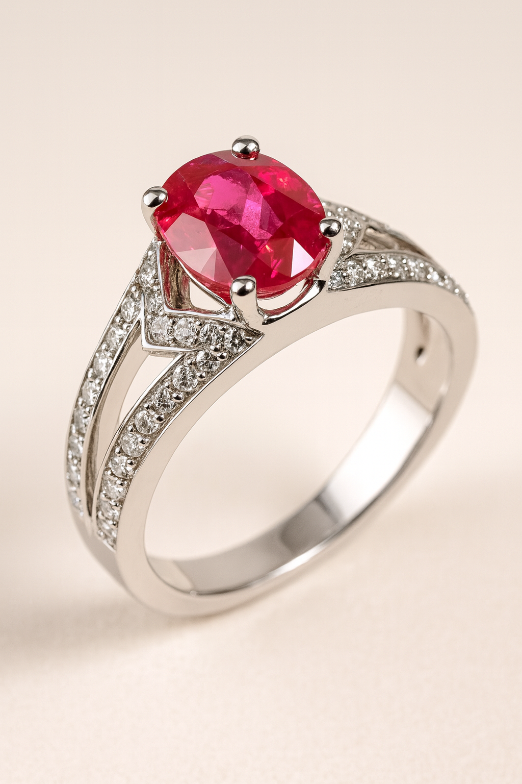 Leota Ruby Diamond Ring
