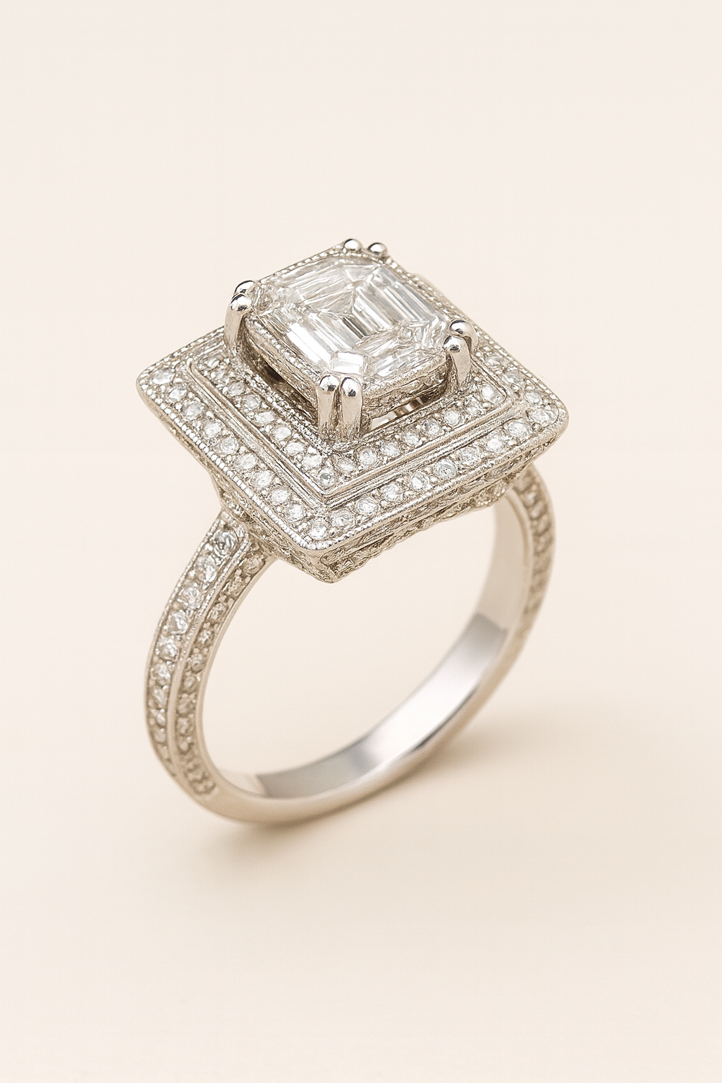 Odessa Diamond Halo Ring