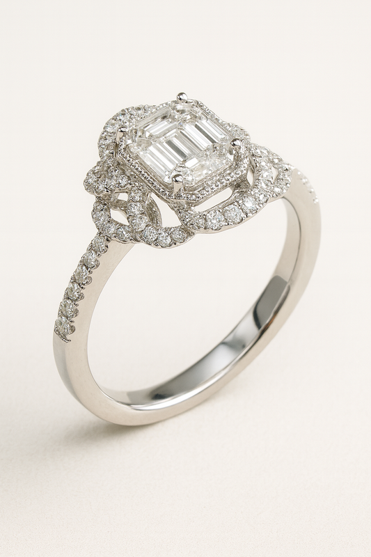 Audrey Delicate Diamond Lacework Ring