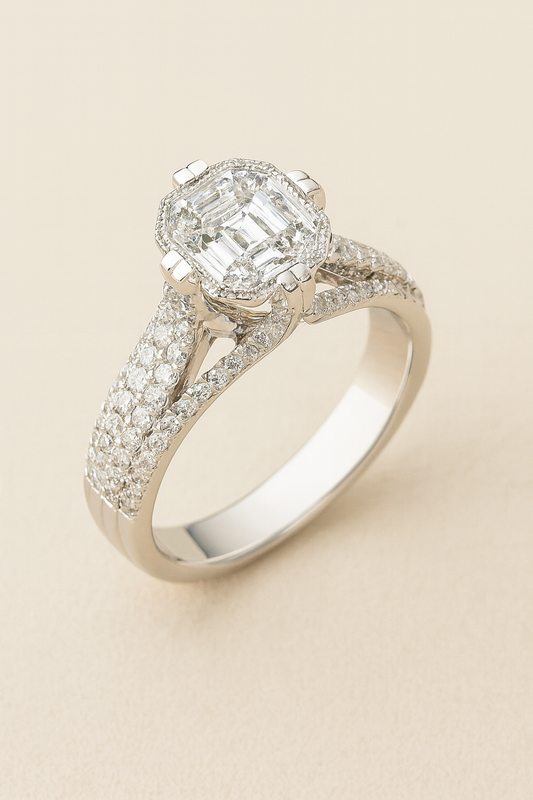 Clarette Regal Split Shank Diamond Ring