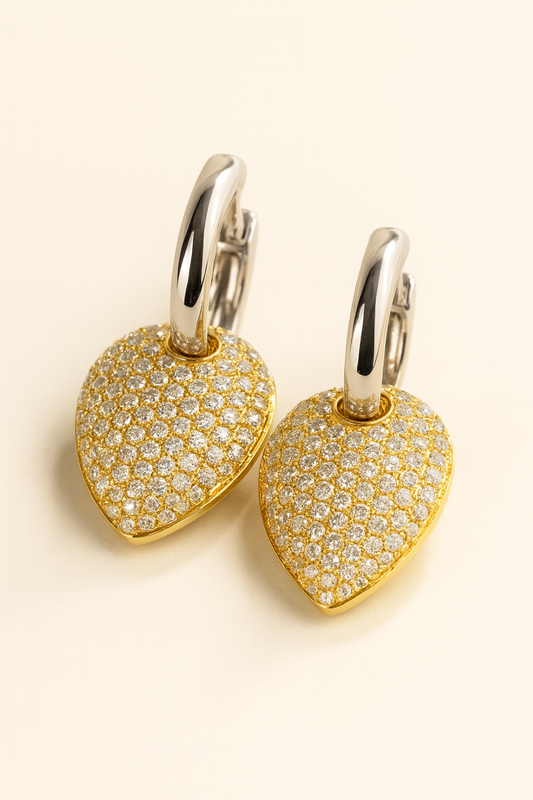 Larissa Gold and Diamond Drop Earrings