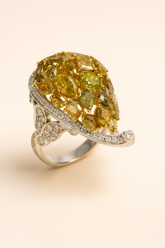 Winona Golden Bloom Diamond Ring