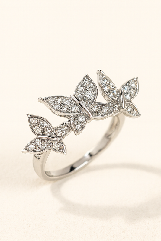 Trifleur Diamond Butterfly Ring