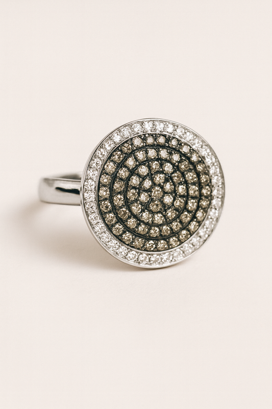 Thea Midnight Halo Diamond Ring