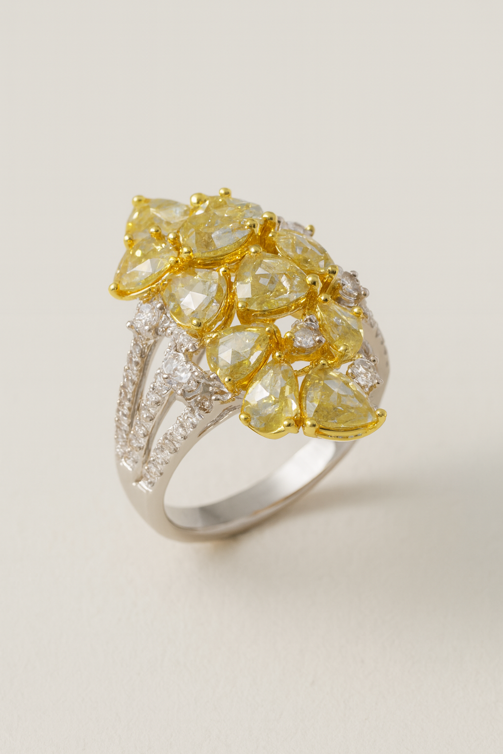 Natasha Golden Petal Diamond Ring