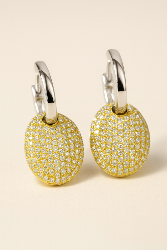 Sola Diamond Oval Earrings
