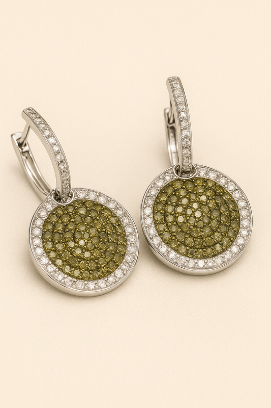 Calista Pavé Diamond Drop Earrings