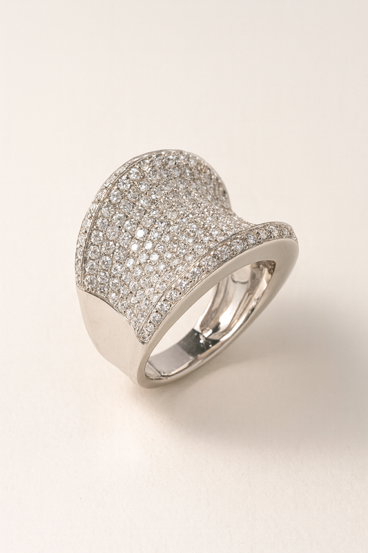 Leighton Pavé Crest Ring