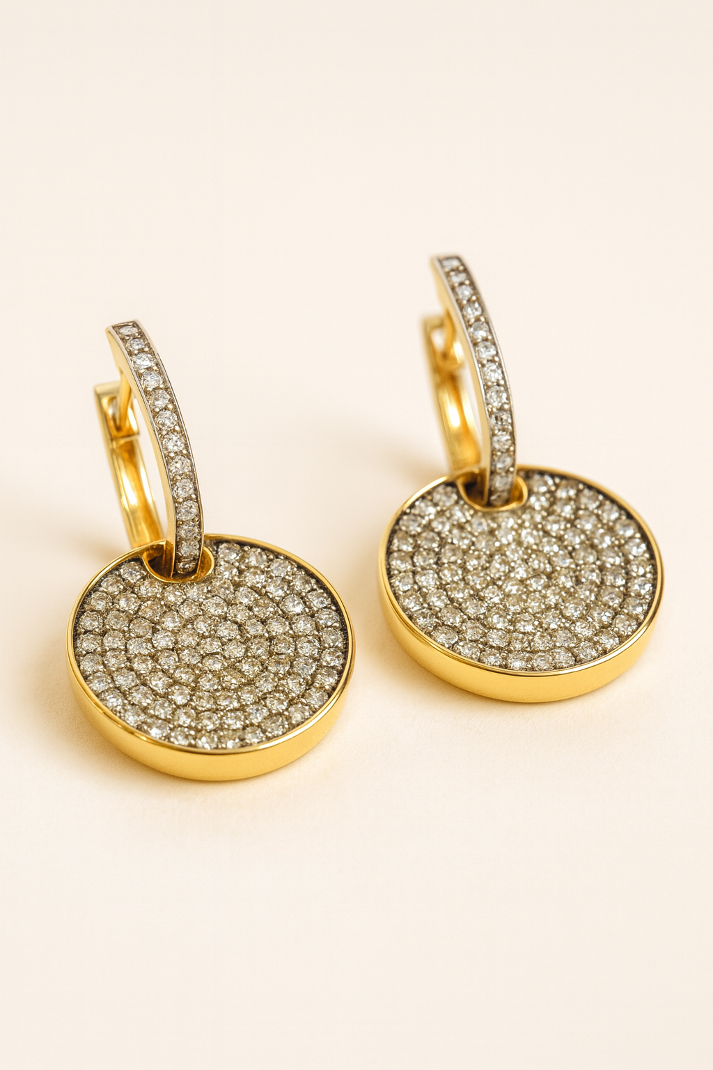 Liliana Diamond Disc Earrings