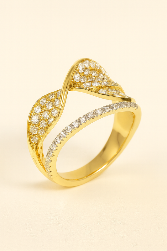 Irene Diamond Wave Ring