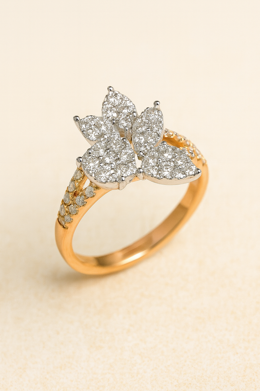 Elea Rosegold Fleur Diamond Ring