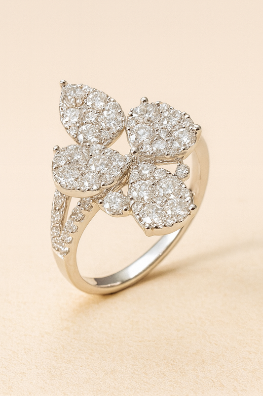 Ivana Diamond Petal Ring