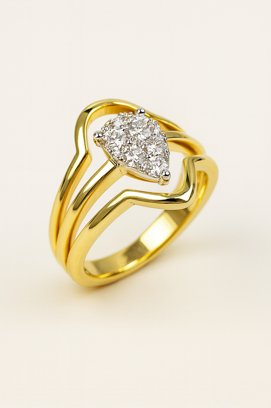 Margaret Pear Illusion Diamond Ring