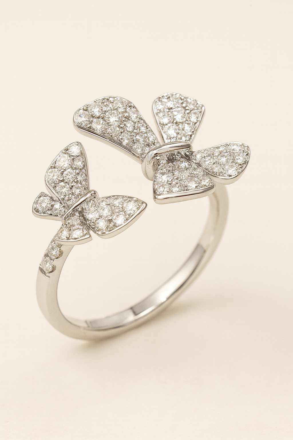 Fiorella Twin Diamond Butterfly Ring