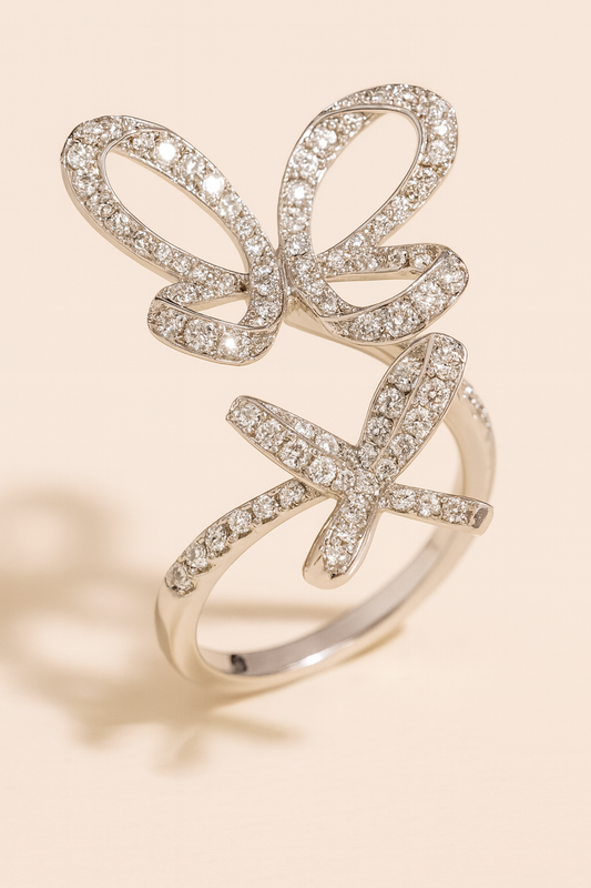 Amanda Ribbon Butterfly Ring