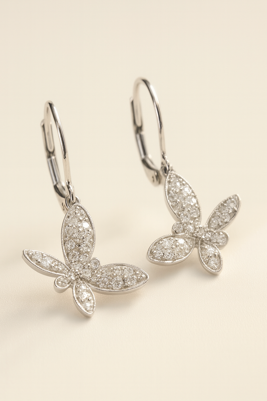 Chiara Diamond Flutter Drop Earrings