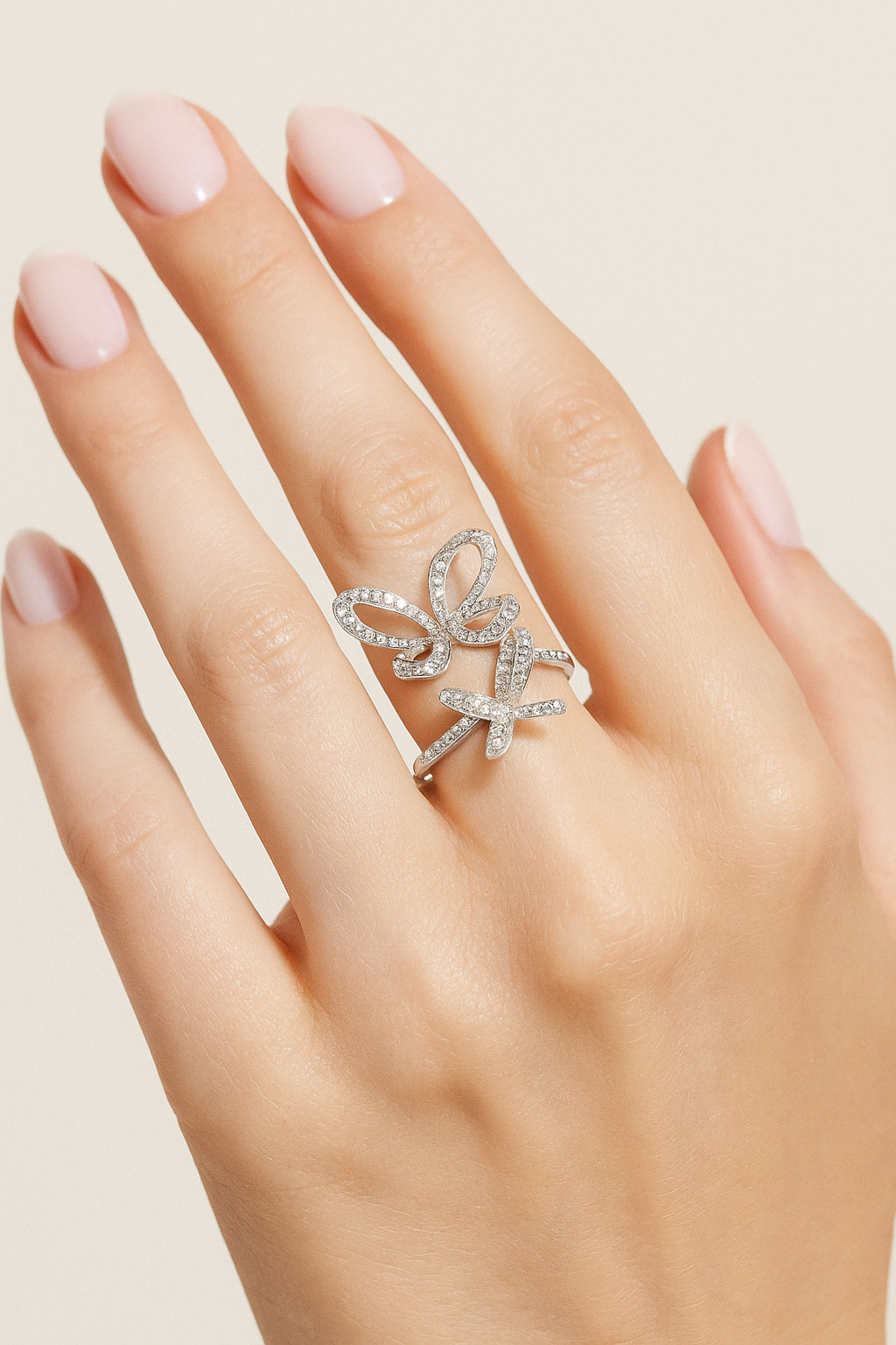 Amanda Ribbon Butterfly Ring