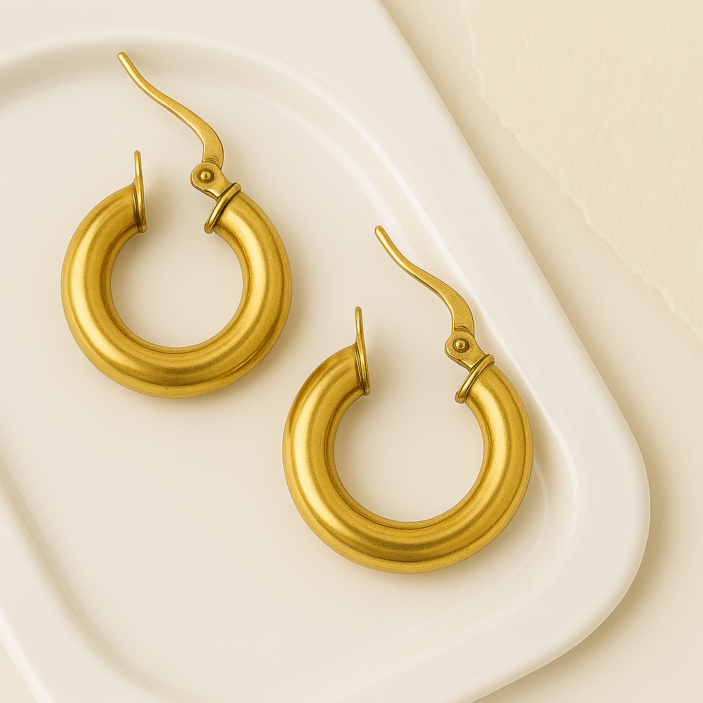 Amelia Gold Huggie Earrings