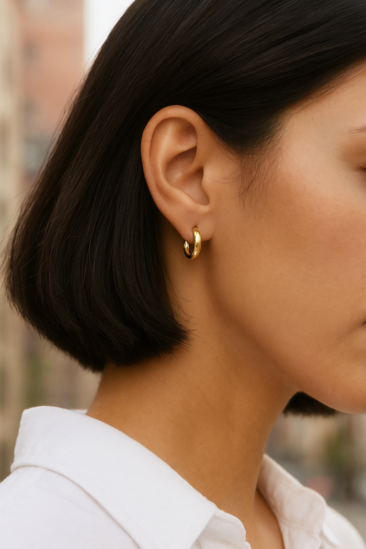 Amelia Gold Huggie Earrings