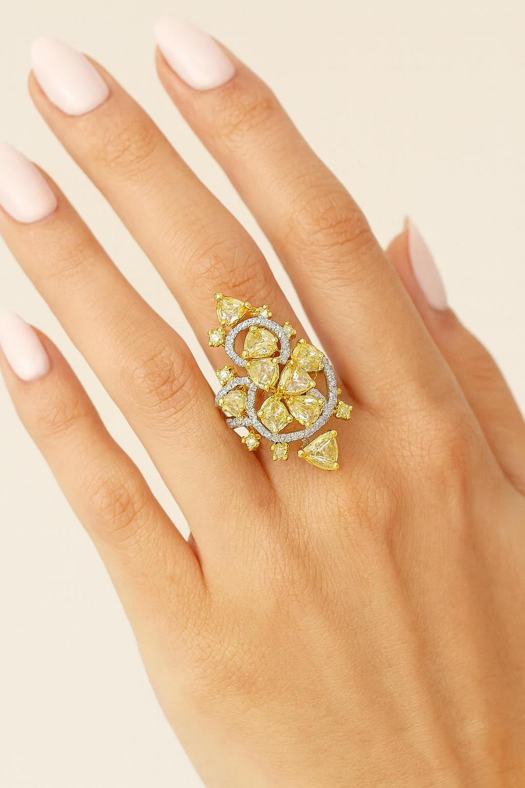 Arden Golden Blossom Diamond Ring