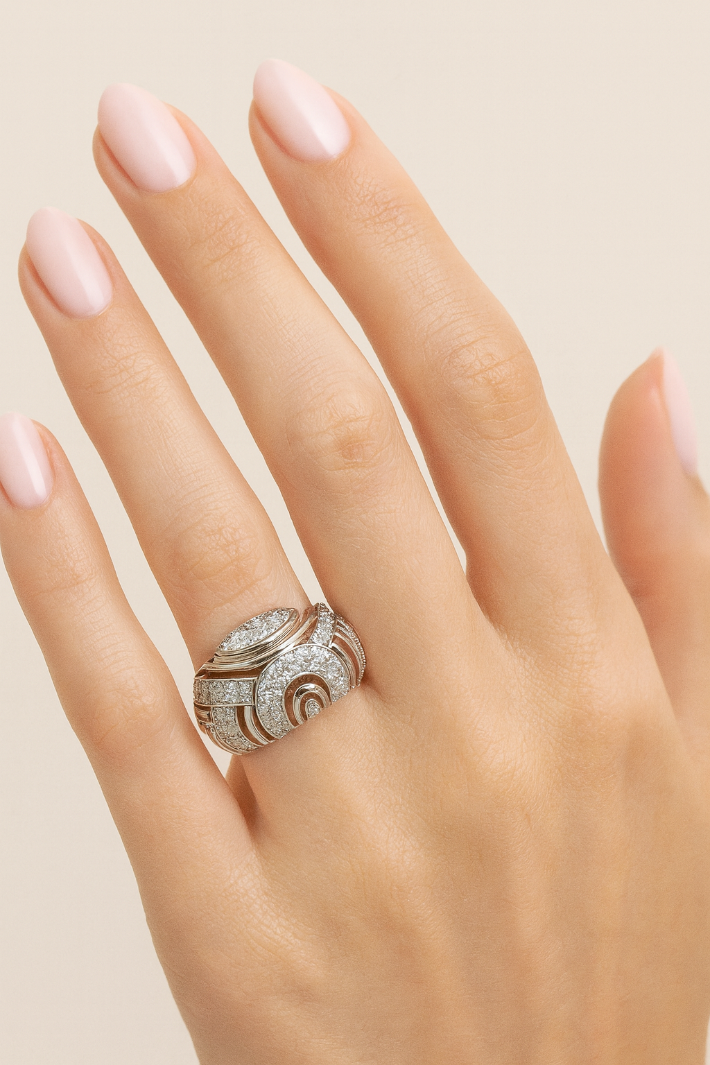 Art Deco Labyrinth Diamond Ring