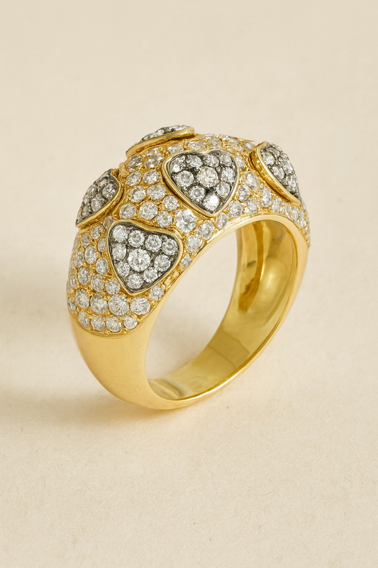 Aurelia Heart Pavé Ring