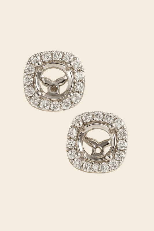 Aurora Diamond Lined White Gold Earring Jackets