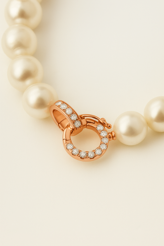 Belle Diamond Adorned 18K Rose Gold Clasps