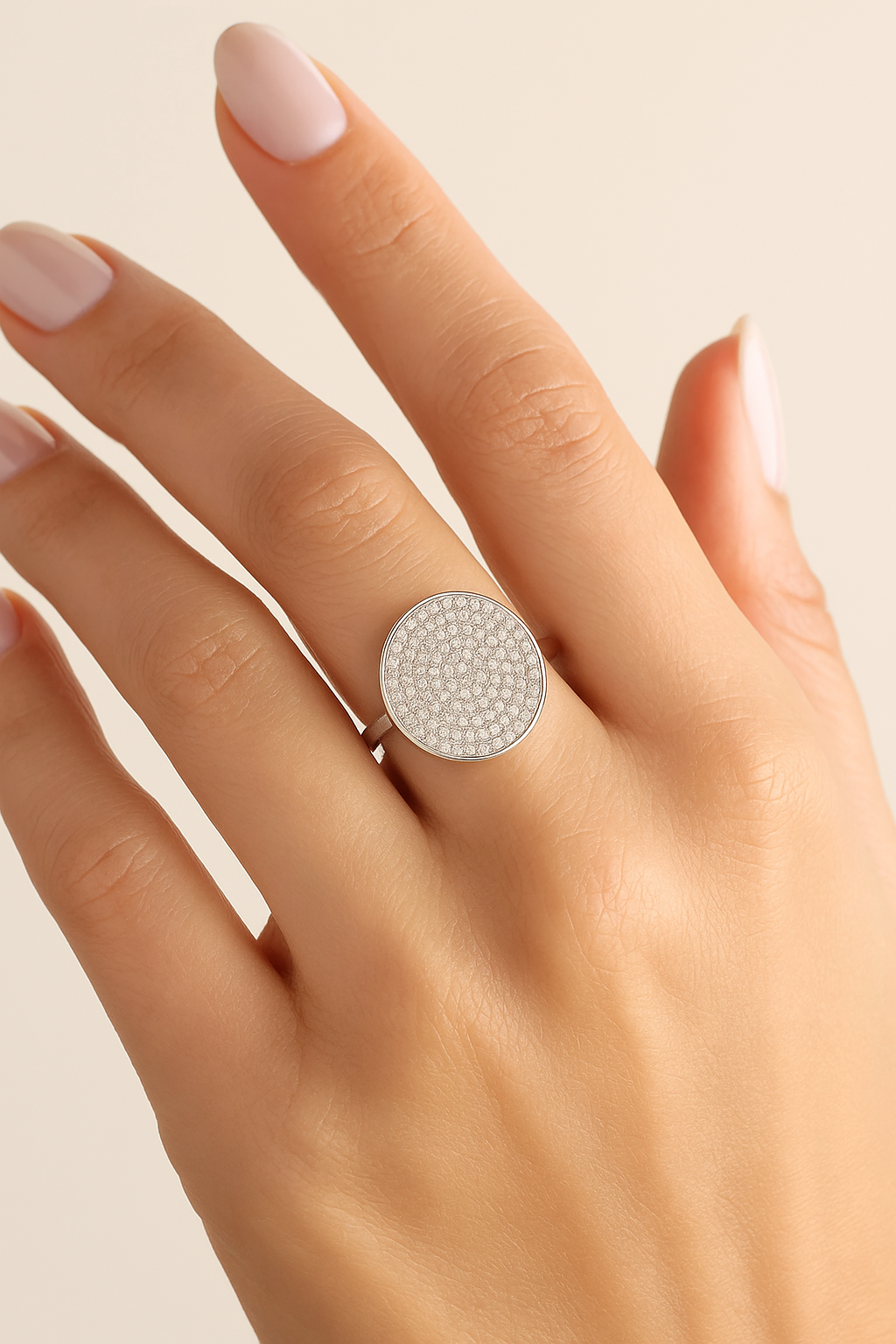 Briar Radiant Diamond Disc Ring