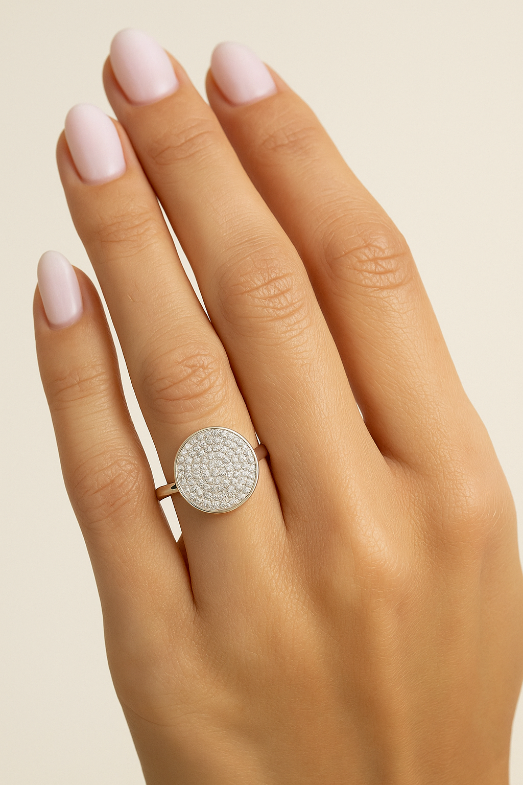 Briar Radiant Diamond Disc Ring