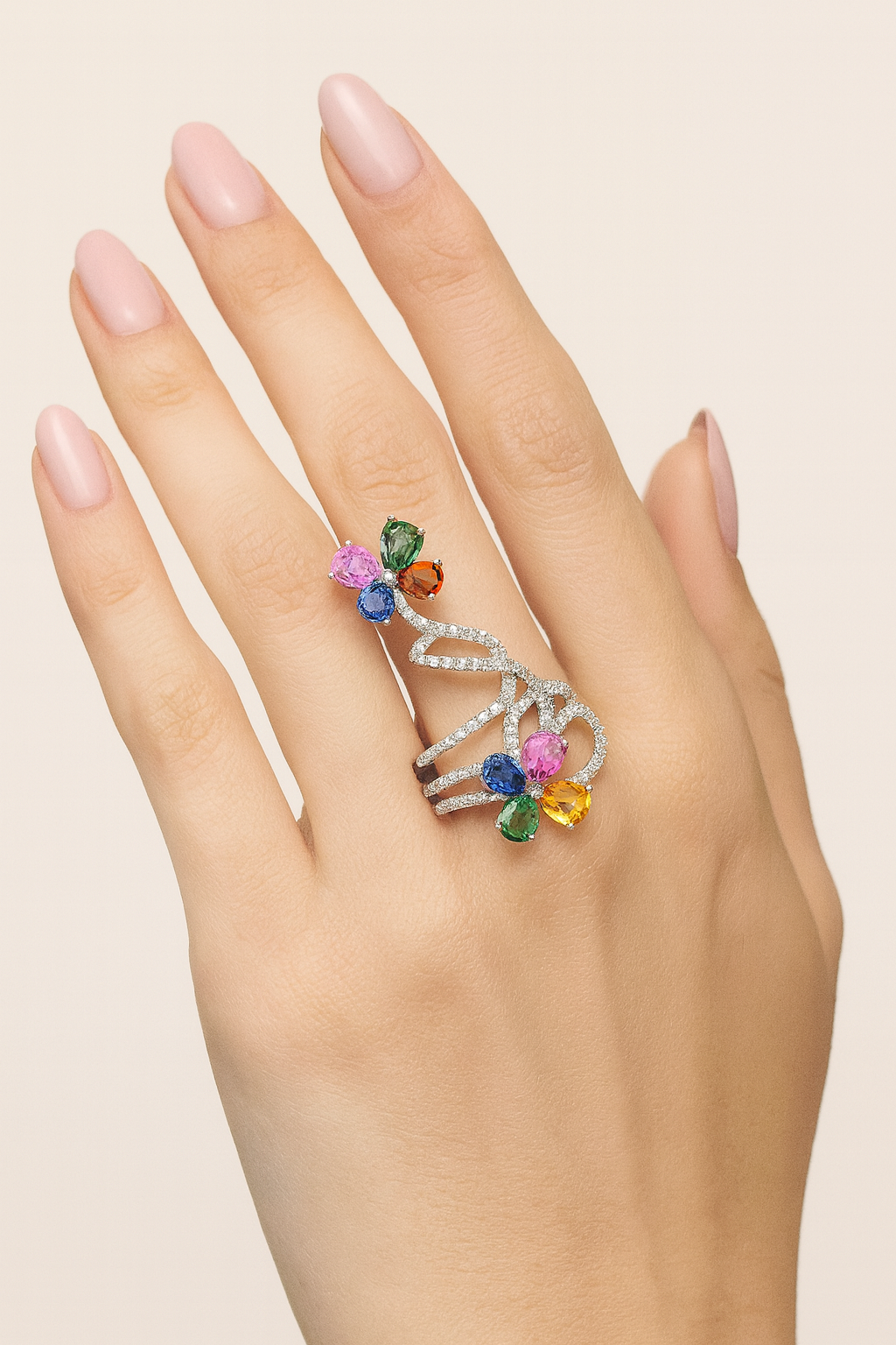 Callie Petal Vine Ring
