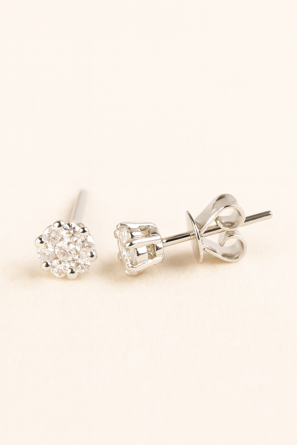 Celeste 18K White Gold Diamond Studs