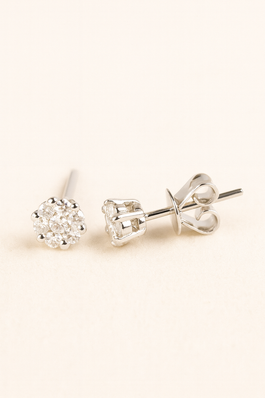 Celeste 18K White Gold Diamond Studs