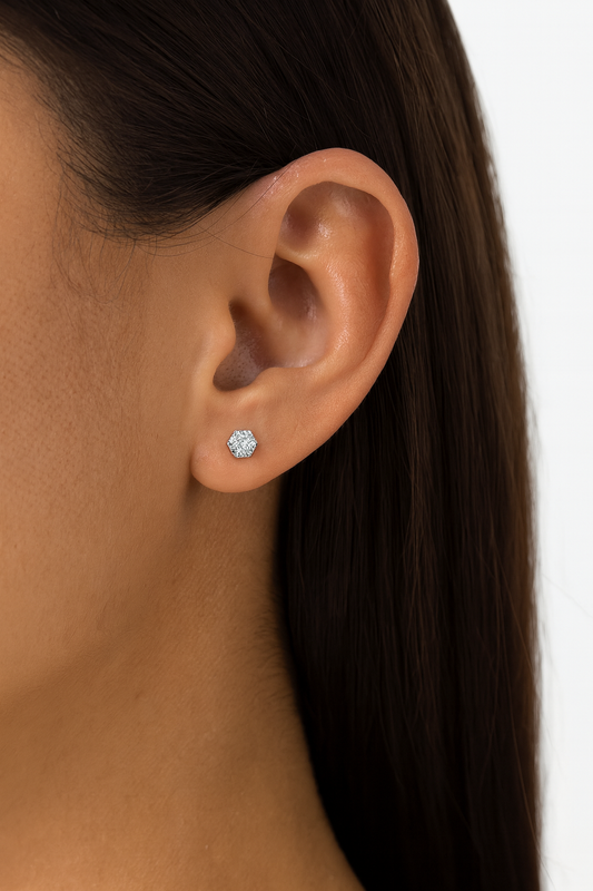 Celeste 18K White Gold Diamond Studs