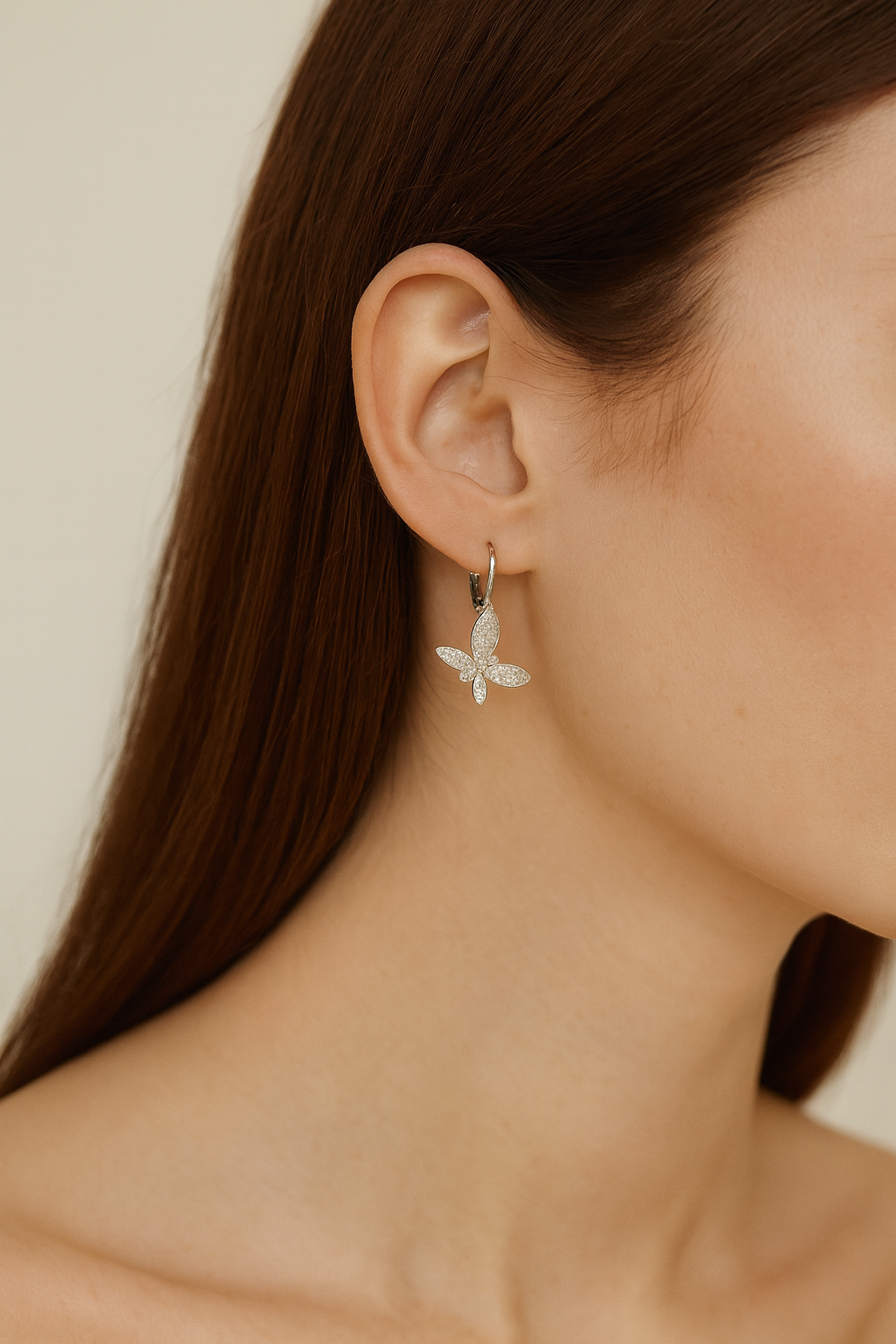 Chiara Diamond Flutter Drop Earrings