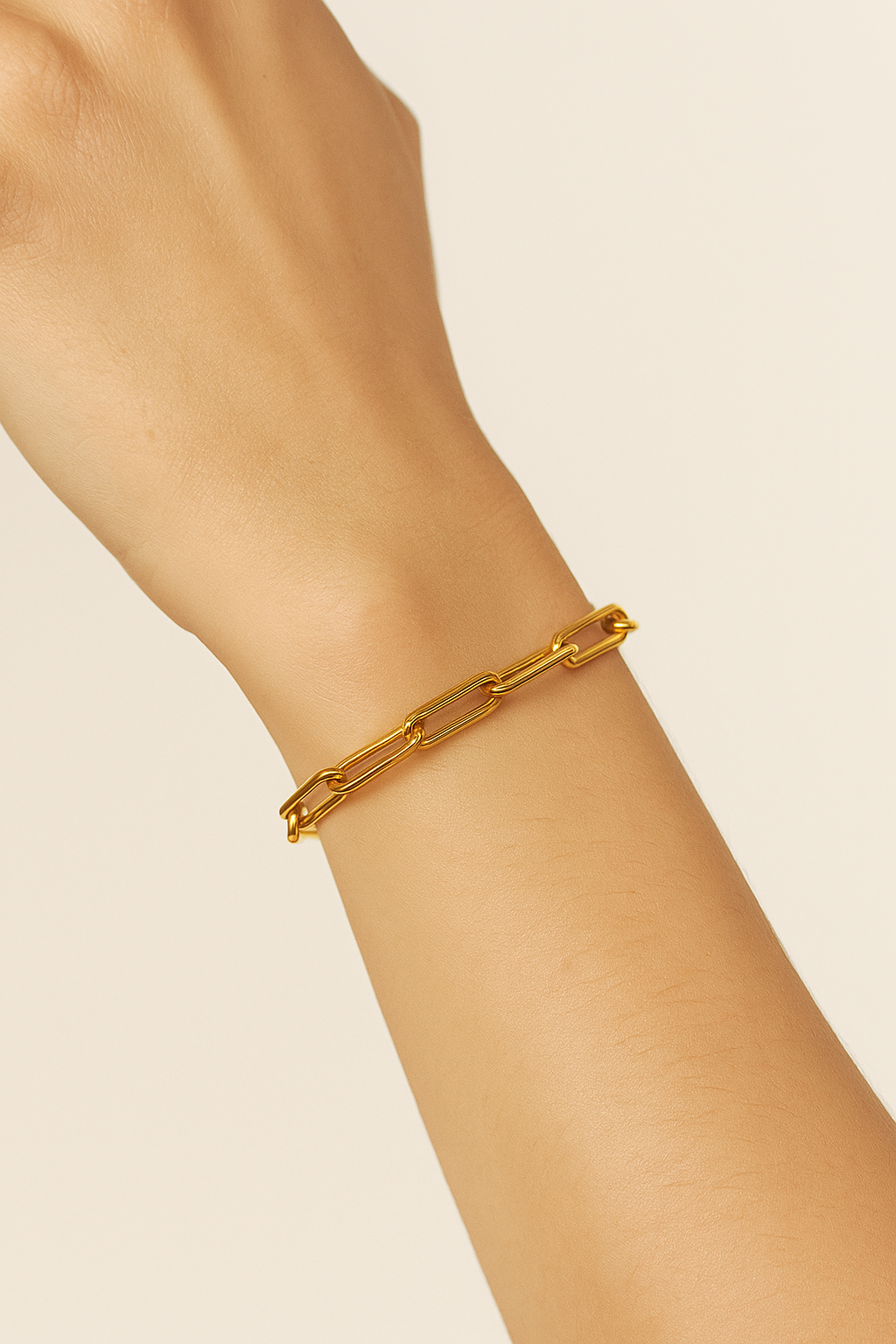 Classic Paperclip Gold Bracelet