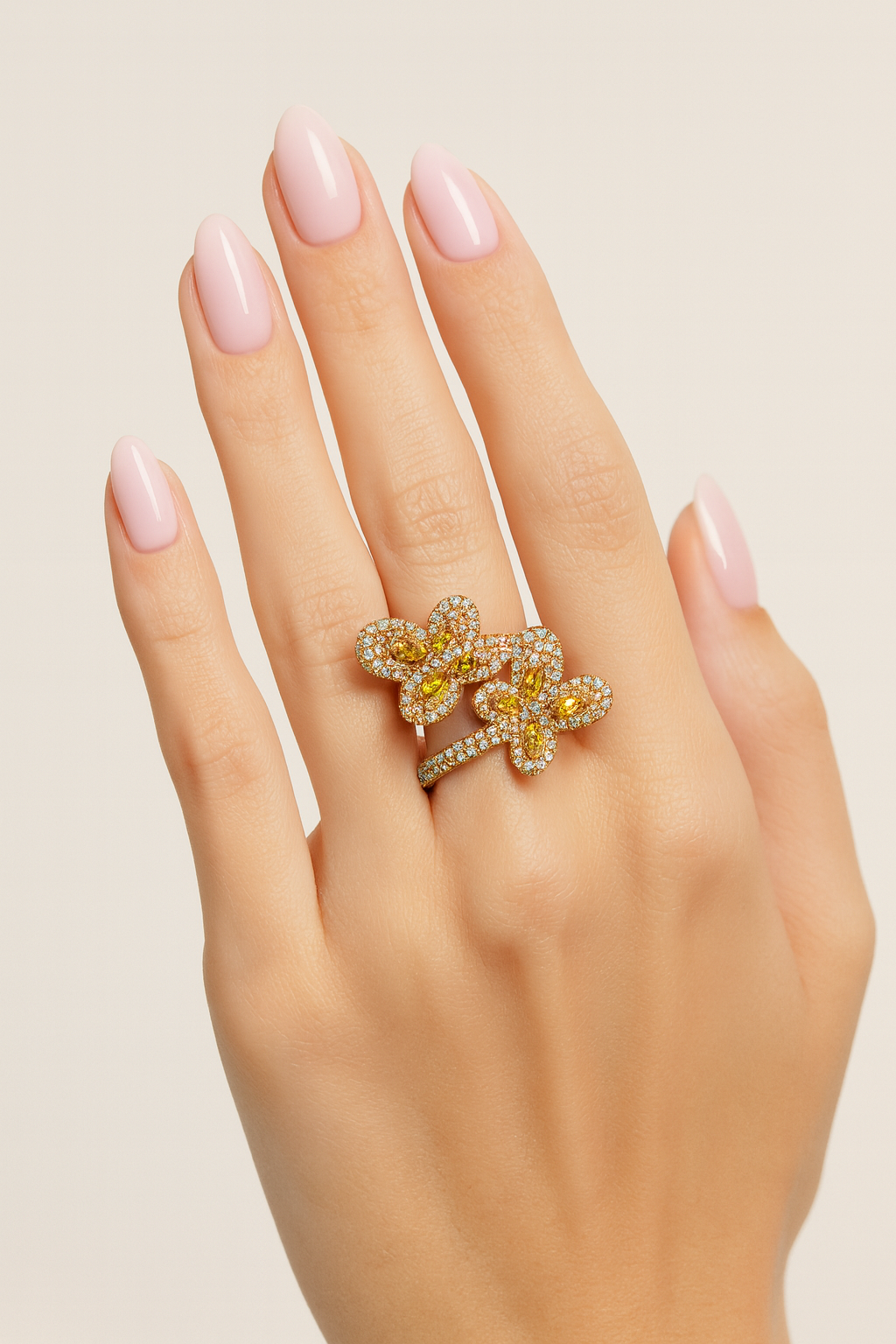 Cleo Papillon Duet Ring