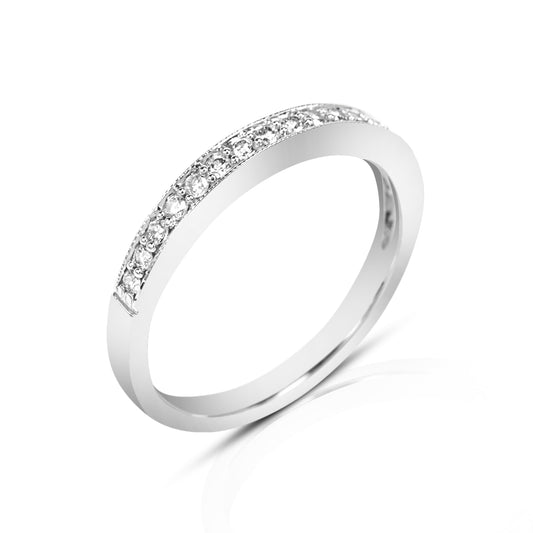 Colette 18K White Gold Diamond Encrusted White Gold Band