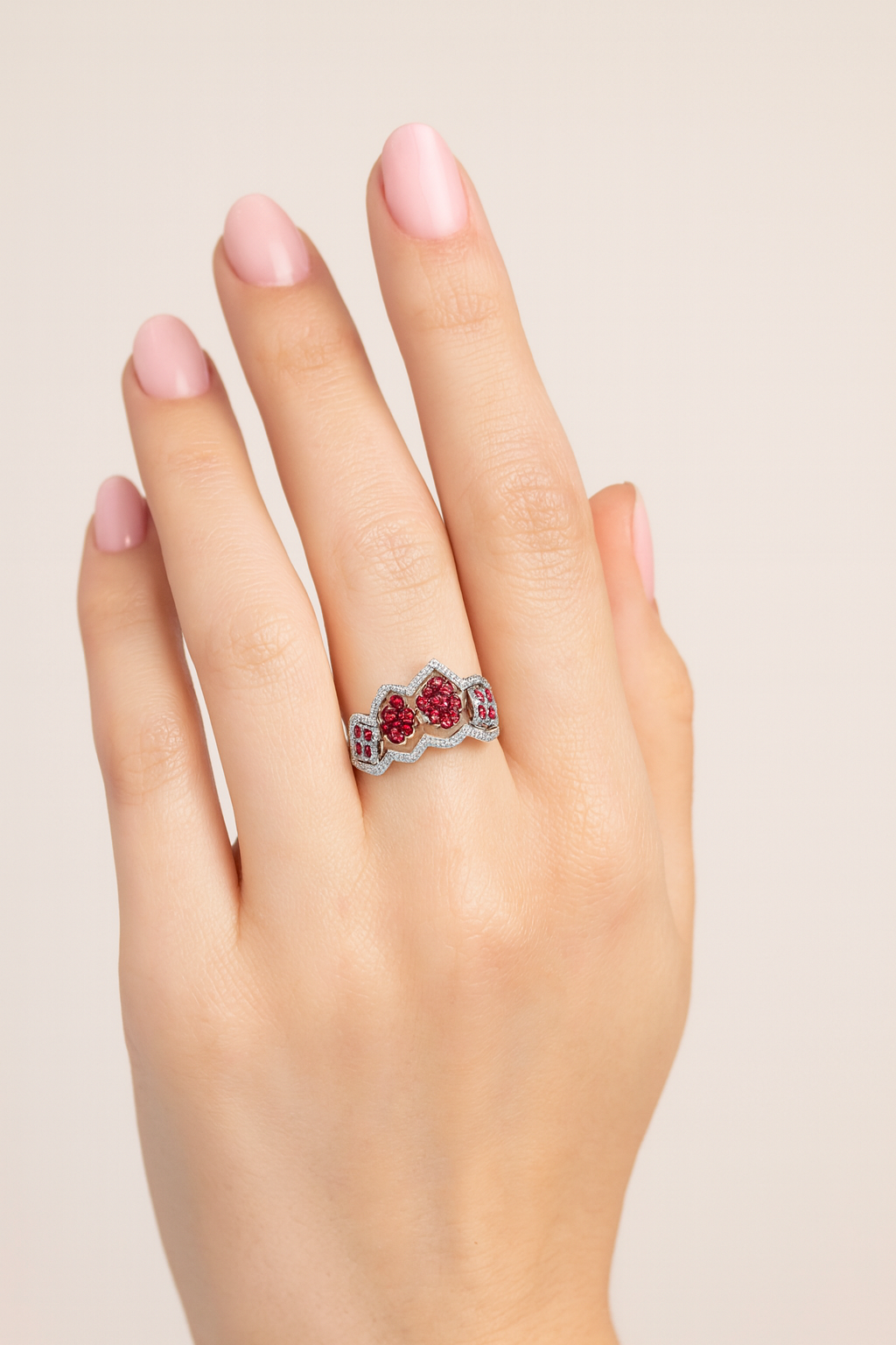 Constance Ruby Arabesque Garland Ring