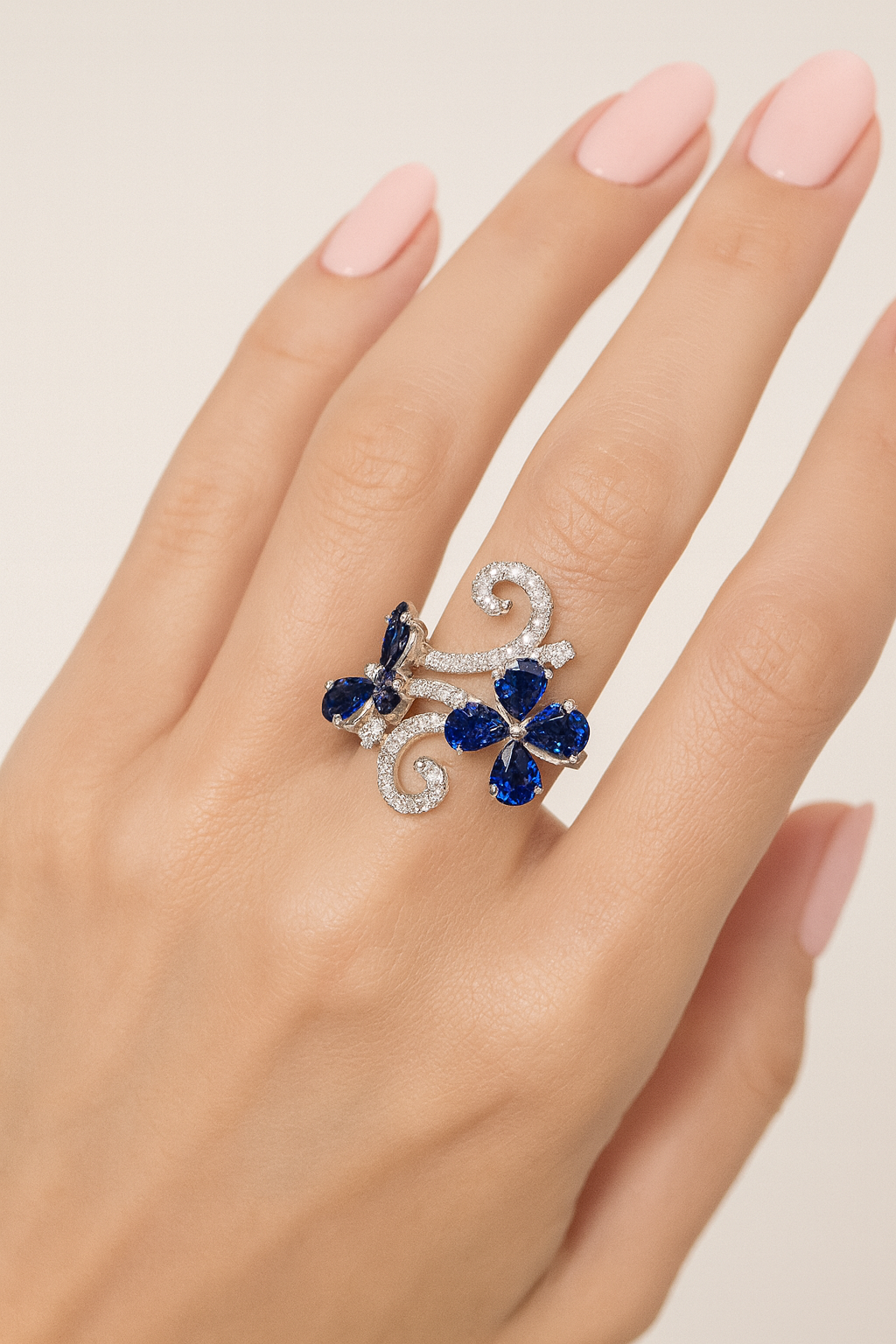 Corynn Sapphire Petal Rhapsody Ring