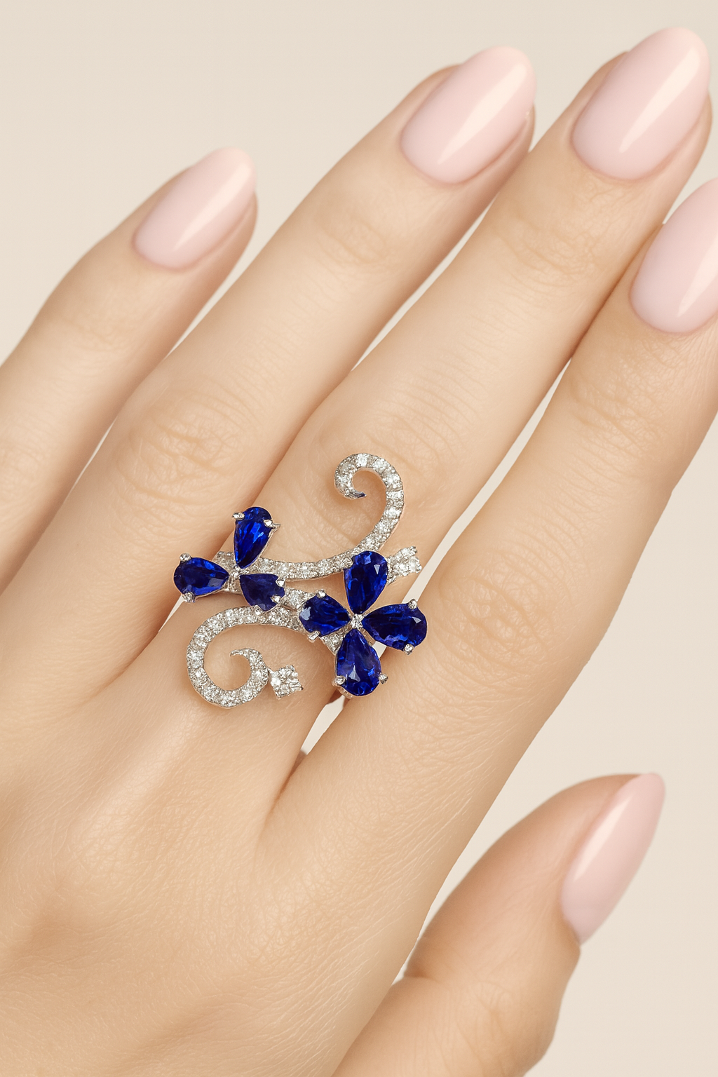 Corynn Sapphire Petal Rhapsody Ring