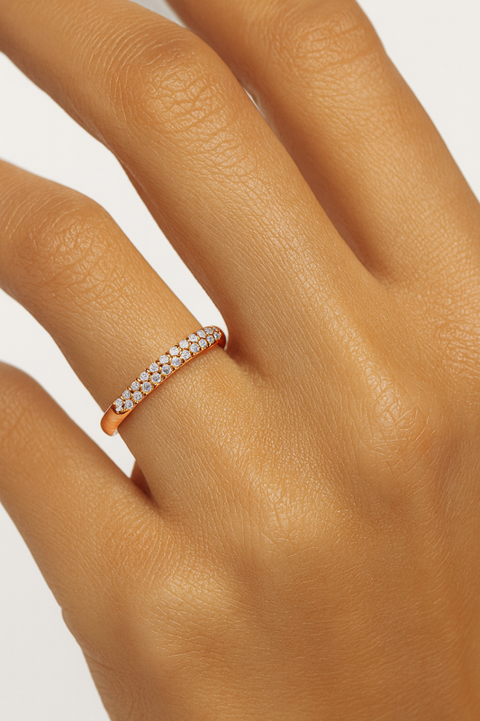 Cressida 18K Rose Gold Diamond Band