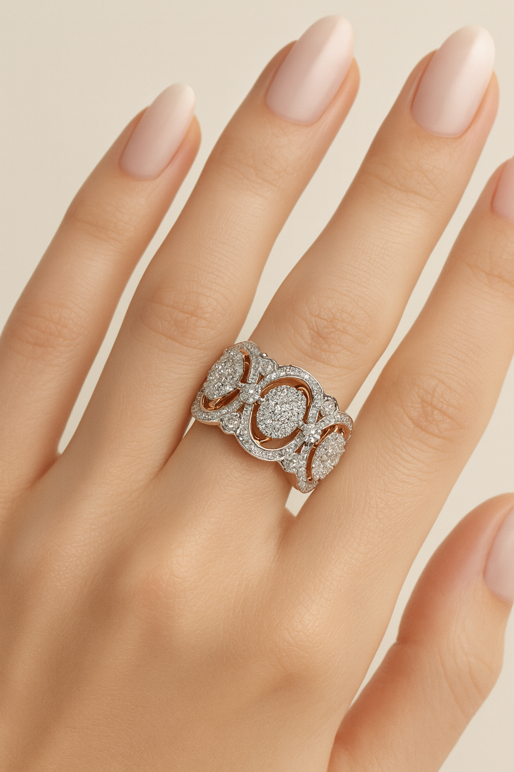 Delaney Gilded Portico Diamond Ring