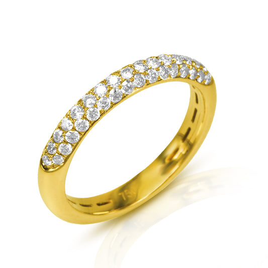 Elise 18K Pure Diamond Encrusted Gold Band